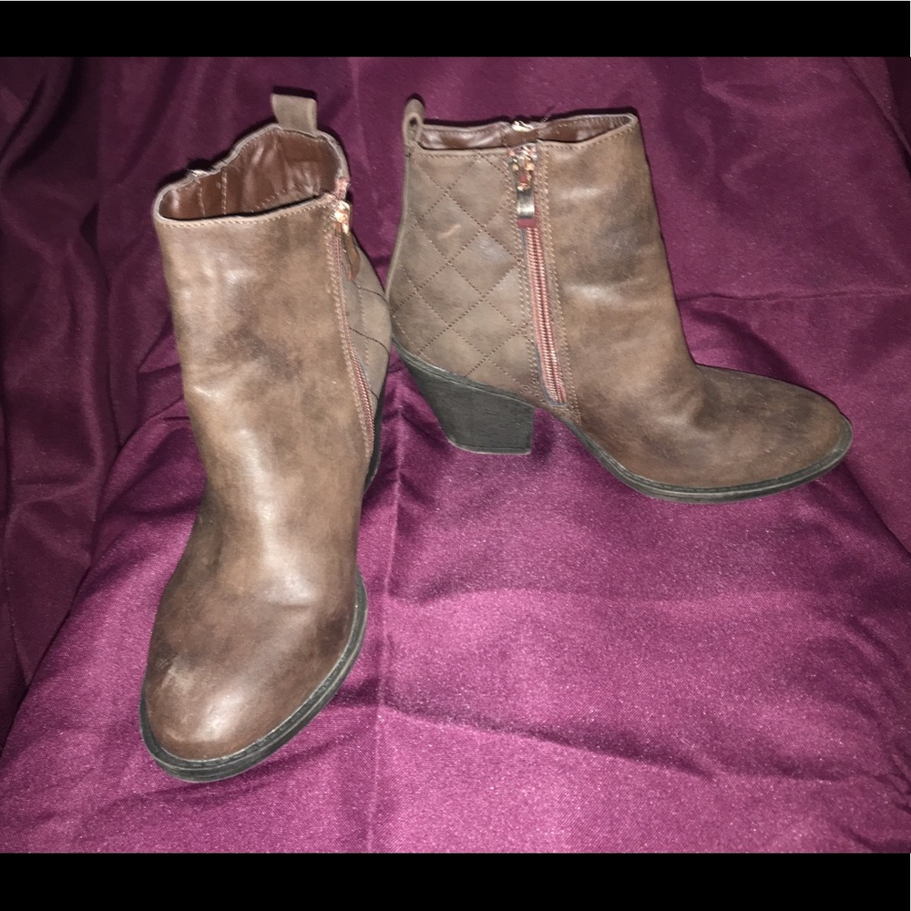 Brown High Heeled Booties